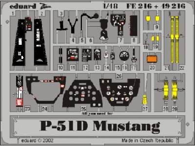  P-51D 1/48 - Tamiya - blaszki - zdjęcie 1