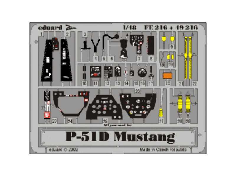P-51D 1/48 - Tamiya - blaszki - zdjęcie 1 P-51D 1/48 - Tamiya - blaszki - zdjęcie 1