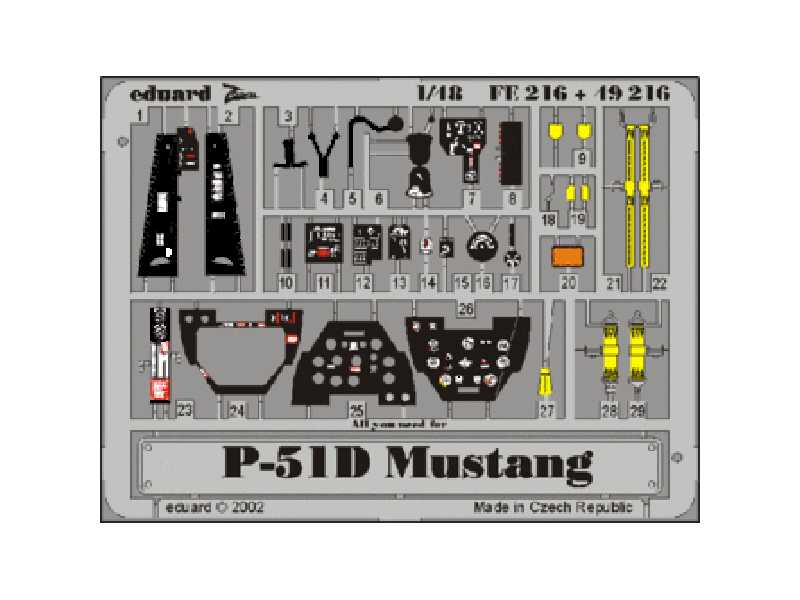  P-51D 1/48 - Tamiya - blaszki - zdjęcie 1