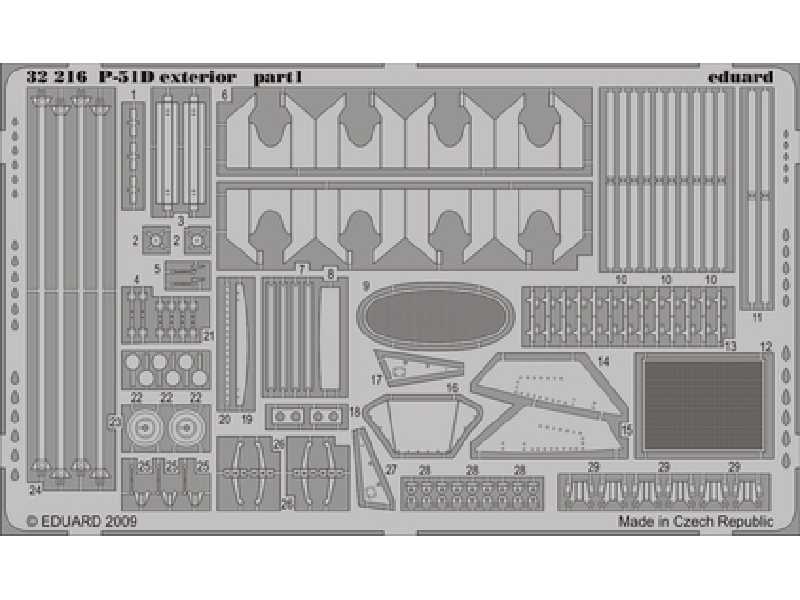 P-51D exterior 1/32 - Trumpeter - blaszki - zdjęcie 1 P-51D exterior 1/32 - Trumpeter - blaszki - zdjęcie 1