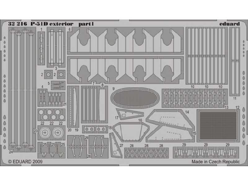  P-51D exterior 1/32 - Trumpeter - blaszki - zdjęcie 1