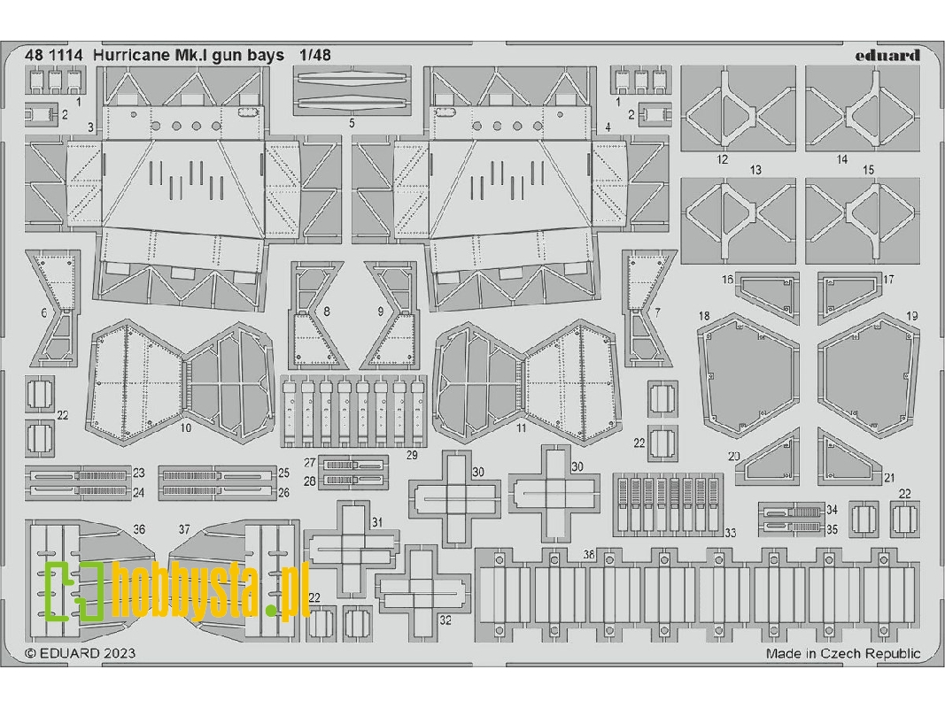 Hurricane Mk. I gun bays 1/48 - HOBBY BOSS - zdjęcie 1