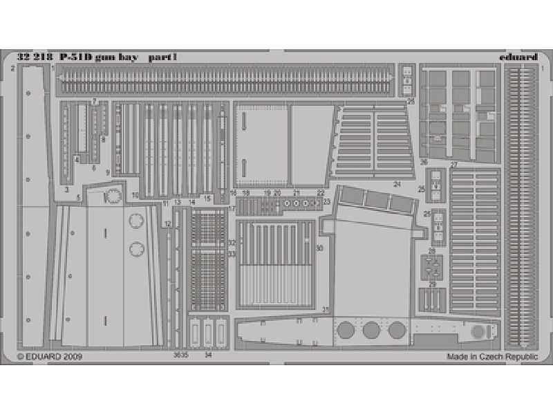 P-51D gun bay 1/32 - Trumpeter - blaszki - zdjęcie 1 P-51D gun bay 1/32 - Trumpeter - blaszki - zdjęcie 1