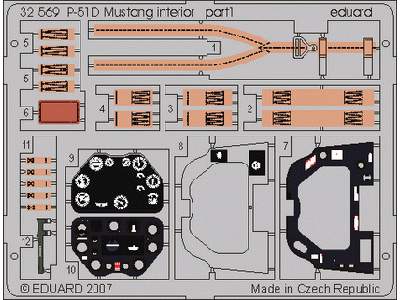  P-51D interior 1/32 - Dragon - blaszki - zdjęcie 2