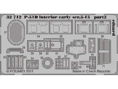  P-51D interior early ser.5-15 S. A. 1/32 - Tamiya - blaszki - zdjęcie 3