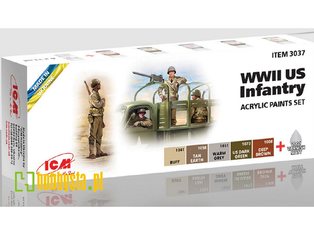 WWII Us Infantry Acrylic Paint Set - zdjęcie 1 WWII Us Infantry Acrylic Paint Set - zdjęcie 1