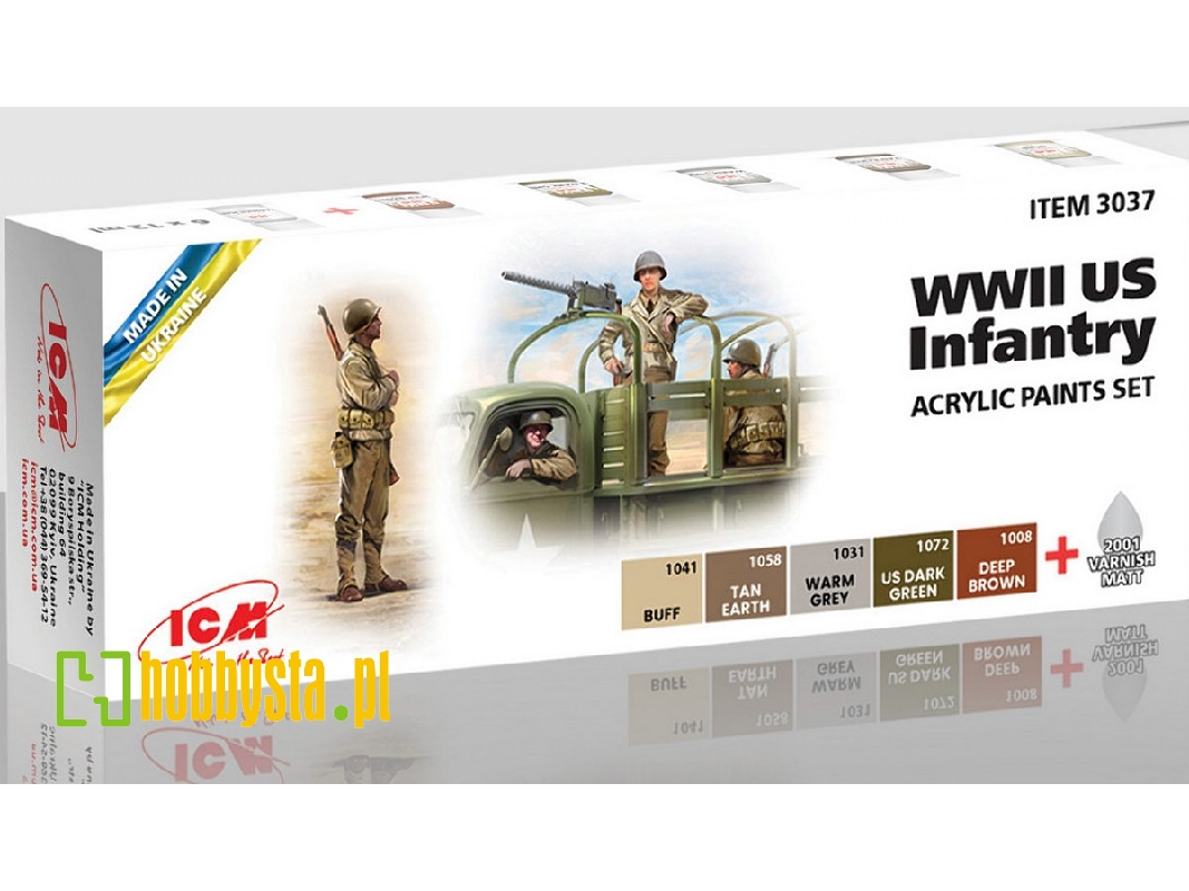 WWII Us Infantry Acrylic Paint Set - zdjęcie 1