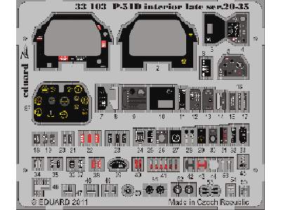  P-51D Interior late ser.20-35 S. A. 1/32 - Tamiya - blaszki - zdjęcie 1