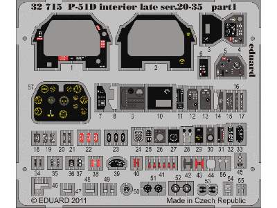  P-51D interior late ser.20-35 S. A. 1/32 - Tamiya - blaszki - zdjęcie 2