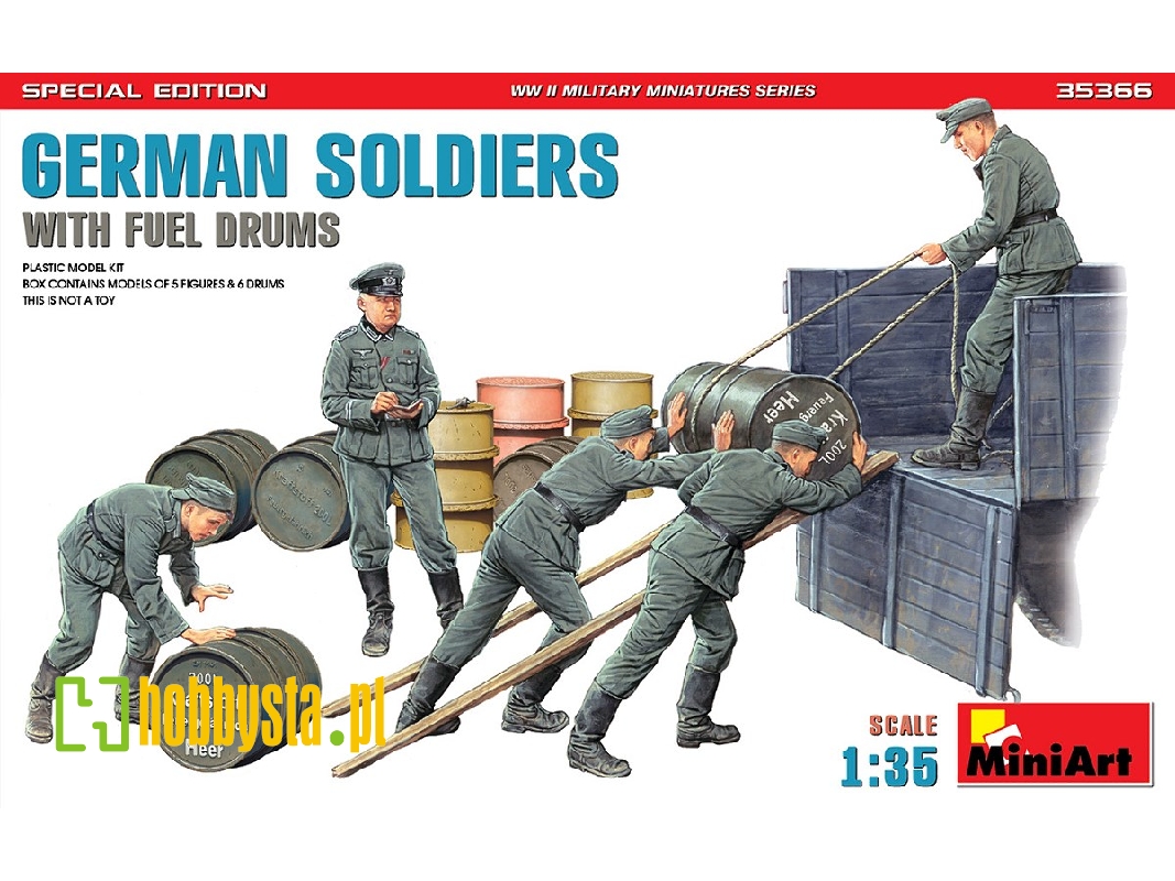 German Soldiers With Fuel Drums. Special Edition - zdjęcie 1