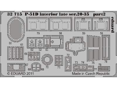  P-51D interior late ser.20-35 S. A. 1/32 - Tamiya - blaszki - zdjęcie 3