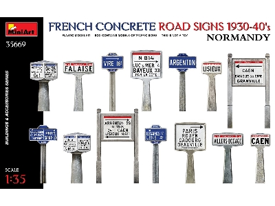 French Concrete Road Signs 1930-40&#8217;s. Normandy - zdjęcie 1