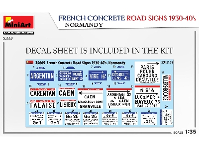 French Concrete Road Signs 1930-40&#8217;s. Normandy - zdjęcie 2