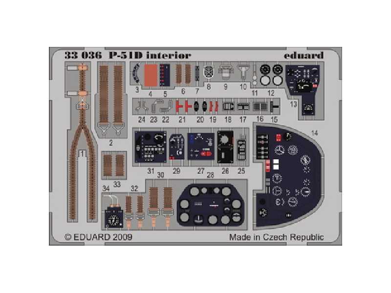  P-51D interior S. A. 1/32 - Trumpeter - blaszki - zdjęcie 1