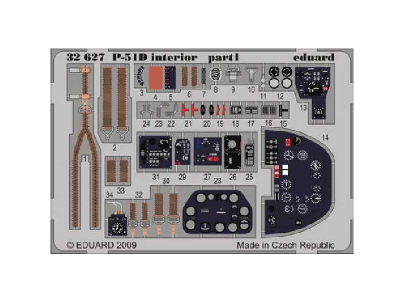 P-51D interior S. A. 1/32 - Trumpeter - blaszki - zdjęcie 1 P-51D interior S. A. 1/32 - Trumpeter - blaszki - zdjęcie 1