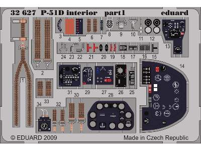  P-51D interior S. A. 1/32 - Trumpeter - blaszki - zdjęcie 2