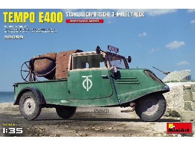 Tempo E400 Stahlblechpritsche 3-wheel Truck - zdjęcie 1