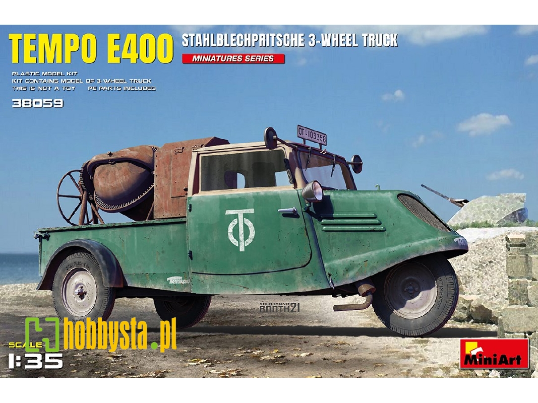 Tempo E400 Stahlblechpritsche 3-wheel Truck - zdjęcie 1