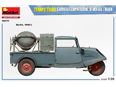 Tempo E400 Stahlblechpritsche 3-wheel Truck - zdjęcie 4