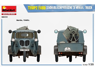 Tempo E400 Stahlblechpritsche 3-wheel Truck - zdjęcie 5