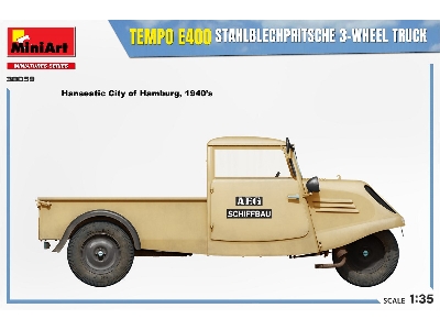 Tempo E400 Stahlblechpritsche 3-wheel Truck - zdjęcie 6