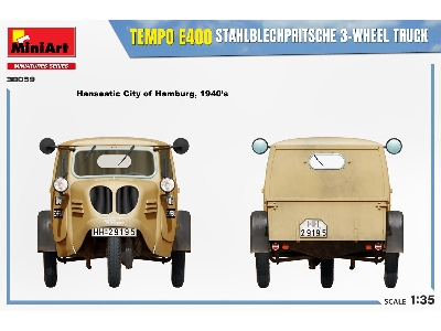 Tempo E400 Stahlblechpritsche 3-wheel Truck - zdjęcie 7