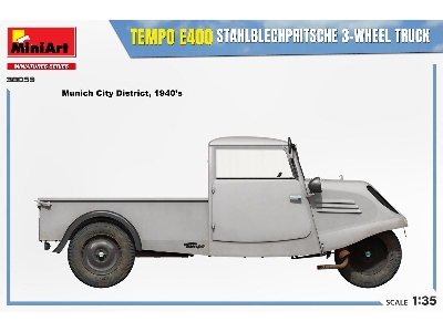 Tempo E400 Stahlblechpritsche 3-wheel Truck - zdjęcie 8