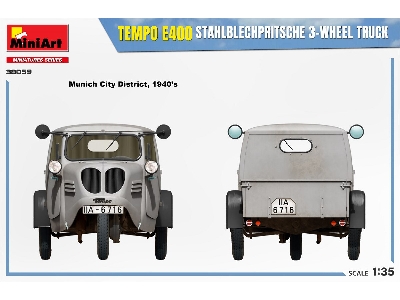 Tempo E400 Stahlblechpritsche 3-wheel Truck - zdjęcie 9