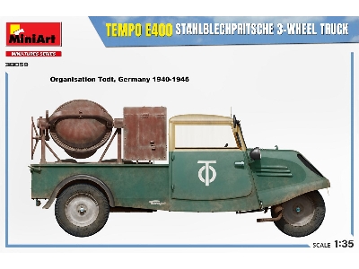 Tempo E400 Stahlblechpritsche 3-wheel Truck - zdjęcie 10