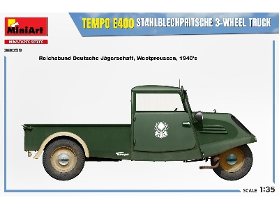 Tempo E400 Stahlblechpritsche 3-wheel Truck - zdjęcie 12