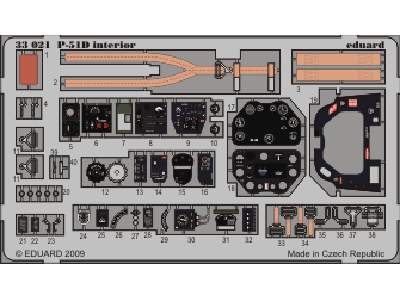  P-51D interior S. A. 1/32 - Dragon - blaszki - zdjęcie 1