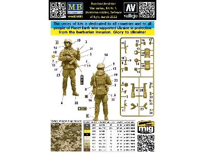 Russian-ukrainian War Series, Kit &#8470;1. Ukrainian Soldier, Defence Of Kyiv, March 2022 - zdjęcie 3