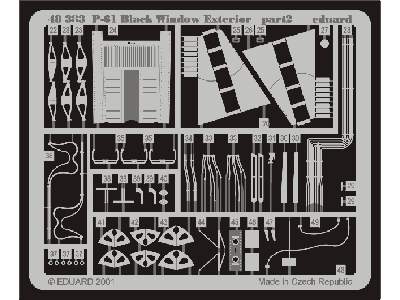  P-61 exterior 1/48 - Monogram - blaszki - zdjęcie 3