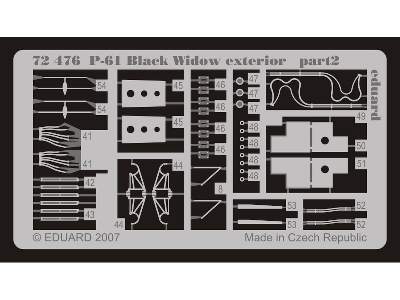 P-61 exterior 1/72 - Dragon - blaszki - zdjęcie 3