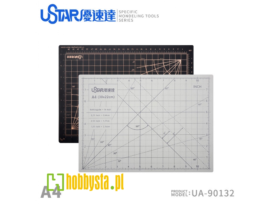 Cutting Mat (Size A4) (White On The Front, Black On The Back.) - zdjęcie 1