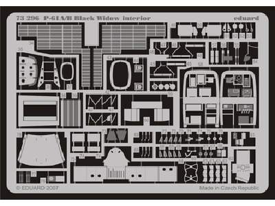  P-61A/ B interior S. A. 1/72 - Dragon - blaszki - zdjęcie 1