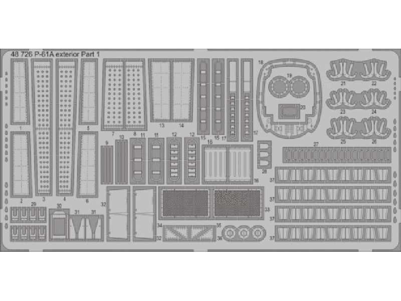 P-61A exterior 1/48 - Great Wall Hobby - blaszki - zdjęcie 1 P-61A exterior 1/48 - Great Wall Hobby - blaszki - zdjęcie 1
