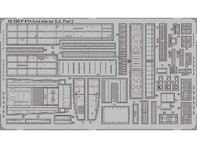  P-61A front interior S. A. 1/48 - Great Wall Hobby - blaszki - zdjęcie 3