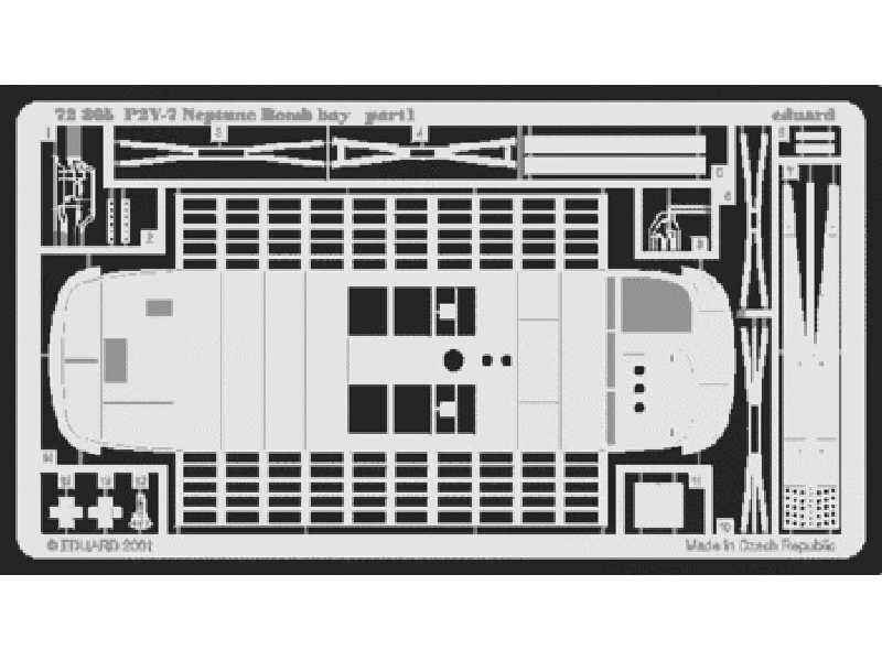  P2V-7 bomb bay 1/72 - Hasegawa - blaszki - zdjęcie 1