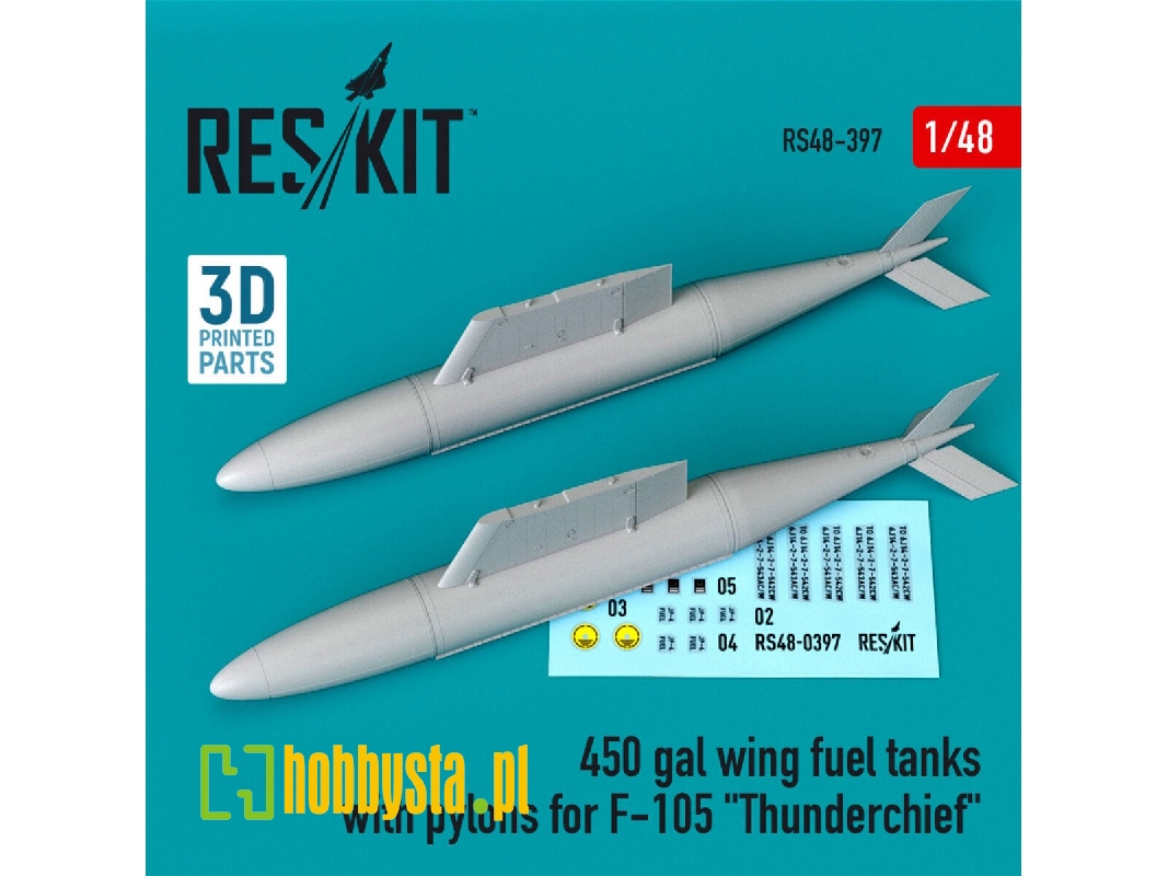 450 Gal Wing Fuel Tanks With Pylons For F-105 Thunderchief (2 Pcs) - zdjęcie 1 450 Gal Wing Fuel Tanks With Pylons For F-105 Thunderchief (2 Pcs) - zdjęcie 1