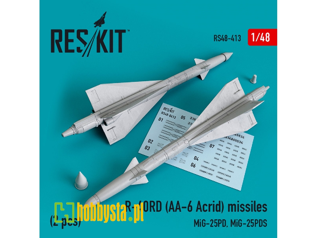 R-40rd (Aa-6 Acrid) Missiles (2 Pcs) (Mig-25pd, Mig-25pds) - zdjęcie 1