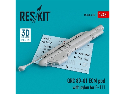 Qrc 80-01 Ecm Pod With Pylon For F-111 (3d Printing) - zdjęcie 1