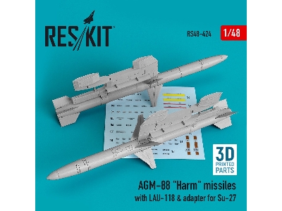 Agm-88 Harm Missiles With Lau-118 And Adapter For Su-27 (2 Pcs) - zdjęcie 1