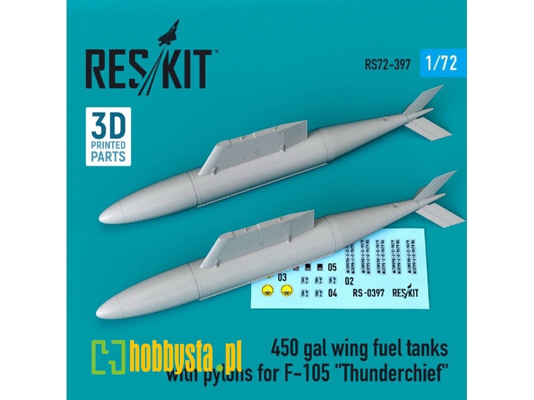 450 Gal Wing Fuel Tanks With Pylons For F-105 Thunderchief (2 Pcs) - zdjęcie 1 450 Gal Wing Fuel Tanks With Pylons For F-105 Thunderchief (2 Pcs) - zdjęcie 1