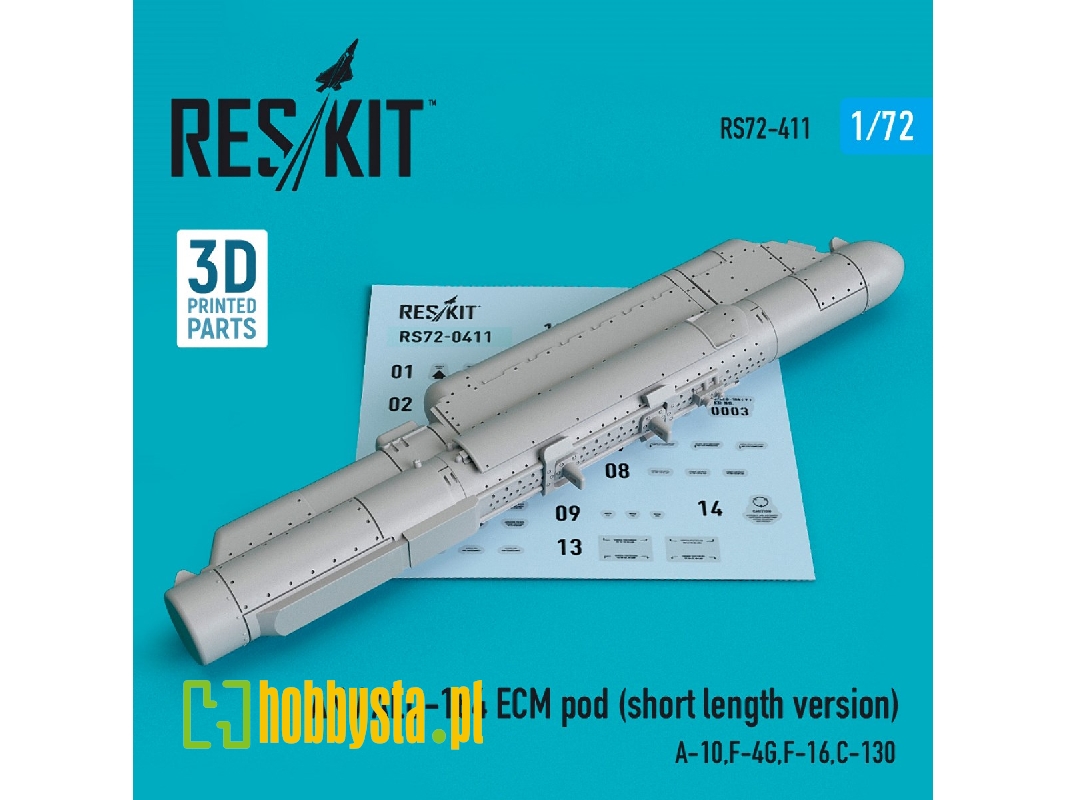 An / Alq-184 Ecm Pod (Short Length Version) (A-10, F-4g, F-16, C-130) (3d Printing) - zdjęcie 1 An / Alq-184 Ecm Pod (Short Length Version) (A-10, F-4g, F-16, C-130) (3d Printing) - zdjęcie 1