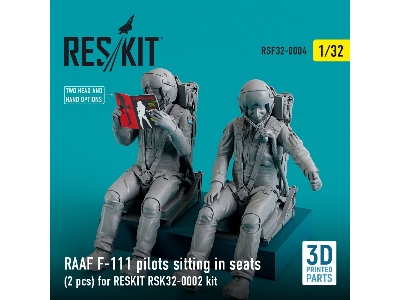 Raaf F-111 Pilots Sitting In Seats (2 Pcs) For Reskit Rsk-32-0002 Kit - zdjęcie 1