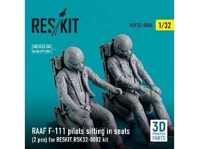 Raaf F-111 Pilots Sitting In Seats (2 Pcs) For Reskit Rsk-32-0002 Kit - zdjęcie 2