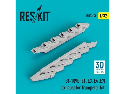 Bf-109e (E1, E3, E4, E7) Exhaust For Trumpeter Kit (3d Printing) - zdjęcie 1