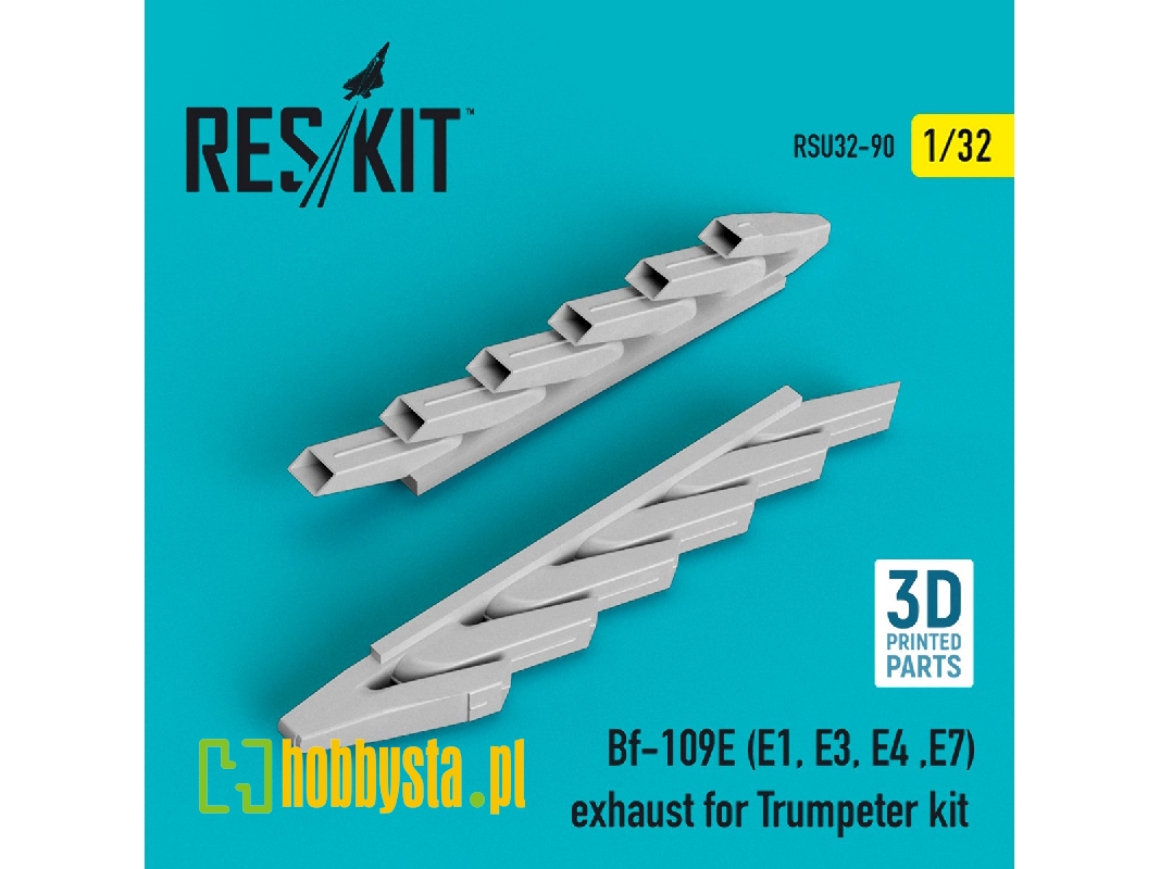 Bf-109e (E1, E3, E4, E7) Exhaust For Trumpeter Kit (3d Printing) - zdjęcie 1 Bf-109e (E1, E3, E4, E7) Exhaust For Trumpeter Kit (3d Printing) - zdjęcie 1