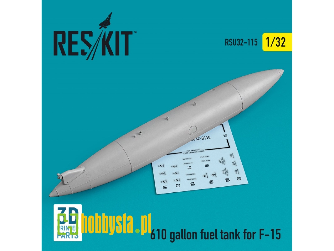 610 Gallon Fuel Tank For F-15 (1 Pcs) (3d Printing) - zdjęcie 1 610 Gallon Fuel Tank For F-15 (1 Pcs) (3d Printing) - zdjęcie 1